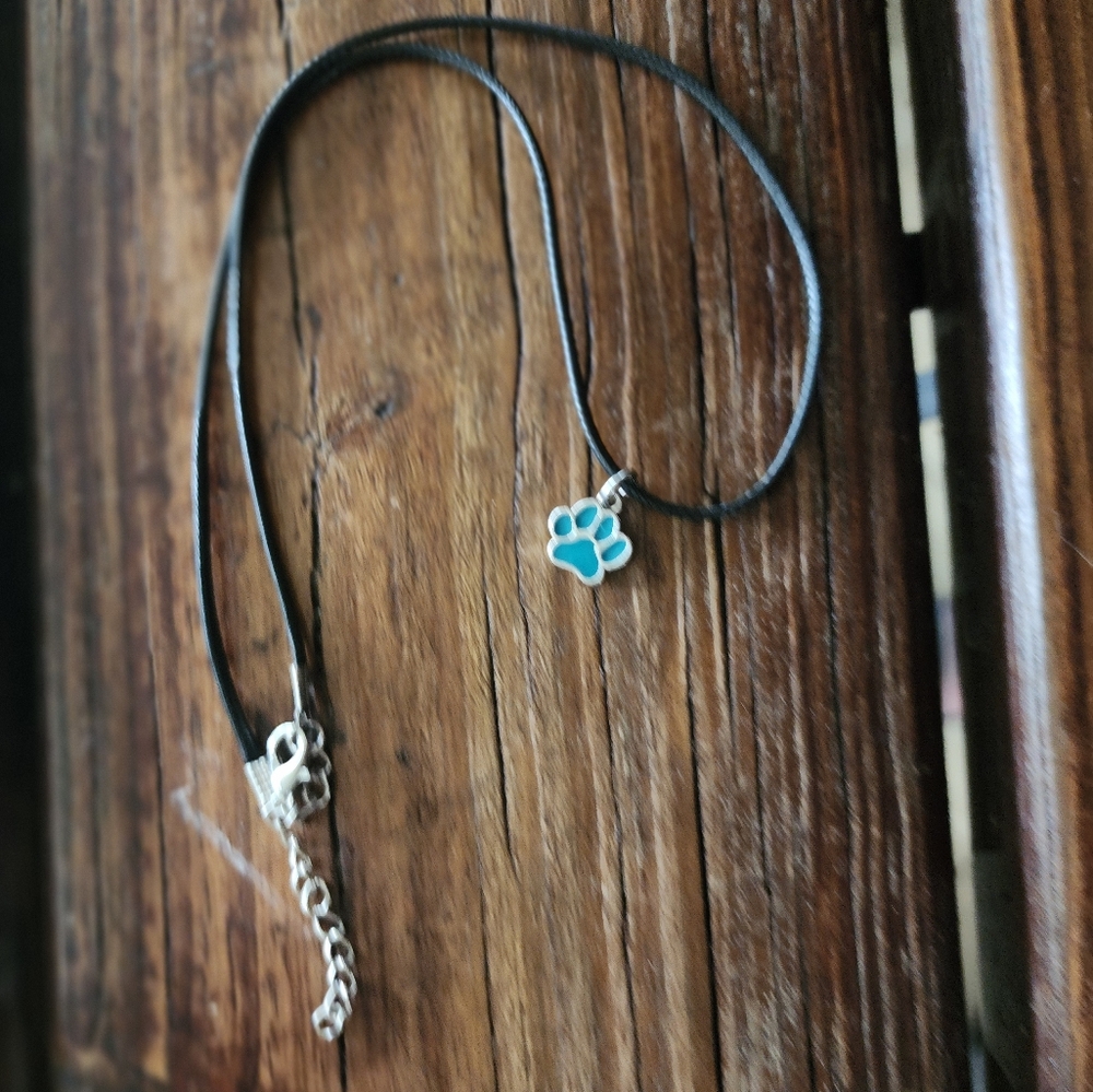 Handmade puppy pawprint necklace